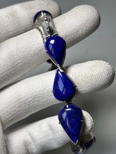 Bracelet Argent lapis lazuli Antique Ancien Bijoux