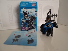 PLAYMOBIL vintage médiéval chevalier noir bouclier hache set 3315 de 2004/ boîte