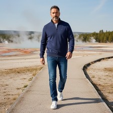 Eden Park Mens Navy Blue 1/4