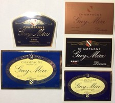 MÉA GUY - à LOUVOIS - 5 ÉTIQUETTES CHAMPAGNE - PREMIER CRU - #7123