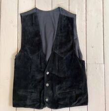 Gilet sans manche en daim noir - Taille L