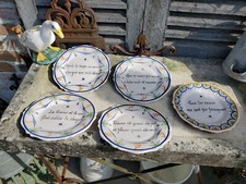 5 Assîettes humoristique manufacture a identifier ancienne ?