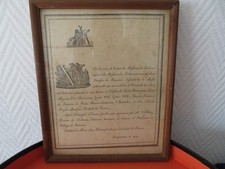 CADRE 1814 TEXTE DE L EGLISE ST PIERRE POUR LOUIS XVI ET LOUIS XVII