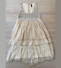 Robe en tulle crème à
