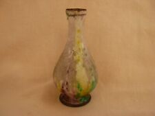 J SARLANDIE,LIMOGES,ANTIQUE FRENCH ENAMELED COPPER VASE,SIGNED,DATED.