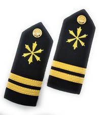 Uniforme Marin Navire US Navy Officier Capitaine Épaulettes 2 Barres Paire