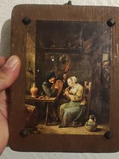 Antique oil on canvas painting By David The Younger Teniers