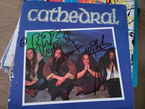 Cathedral band signed poster - band,