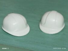 PLAYMOBIL X2 CASQUES BLANCS OUVRIERS 4046 4048 4037 4036 4039 4041 5031 5282 ...