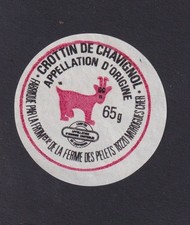 Ancienne  petite étiquette Fromage France   BN2020040 Crottin de Chavignol