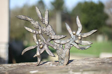 Décoration bronze feuille d'olivier, bronze mural feuille d'olivier