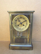 ancienne grande pendule cage en bronze à sonnerie balancier au mercure