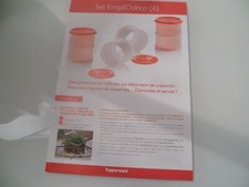 TUPPERWARE NEUVE FICHE  DU SET EMPILODECO  COLLECTOR