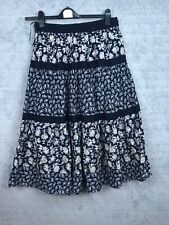 Bhs jupe femme FR 38, UK S bleu blanc 100% coton dames ladies skirt blue white