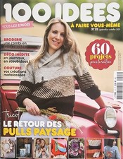 100 IDÉES 15 BRODERIE  / COUTURE LE RETOUR DES PULLS PAYSAGE 60 PROJETS