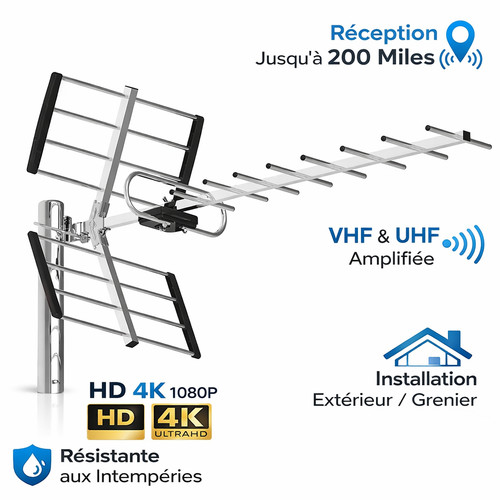 Antenne extérieure 4k - antenne,