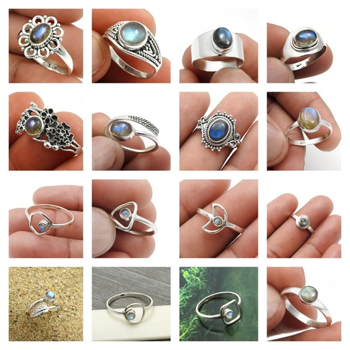 Naturel labradorite 925 argent - labradorite,