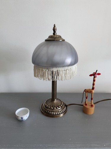 Lampe pampilles nylon ancienne