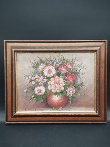 Tableau nature morte signé - , c