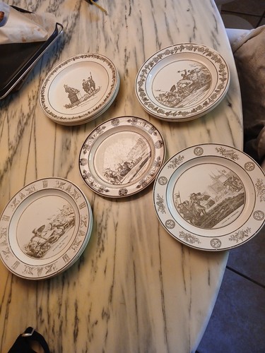 Assiettes creil ancienne - assiettes,