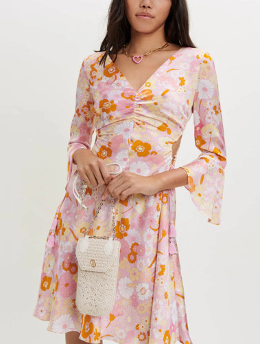 Maje women pink satin - maje, floral