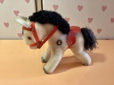 Peluche Ancienne Petit Cheval En Mohair. Marque Grisly (Germany)