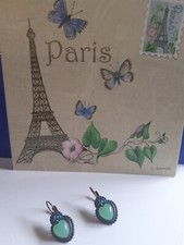 Belles et rares boucles d'oreilles Coeurs dormeuses de marque Satellite