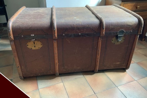 100 ancienne grande malle - ancienne,
