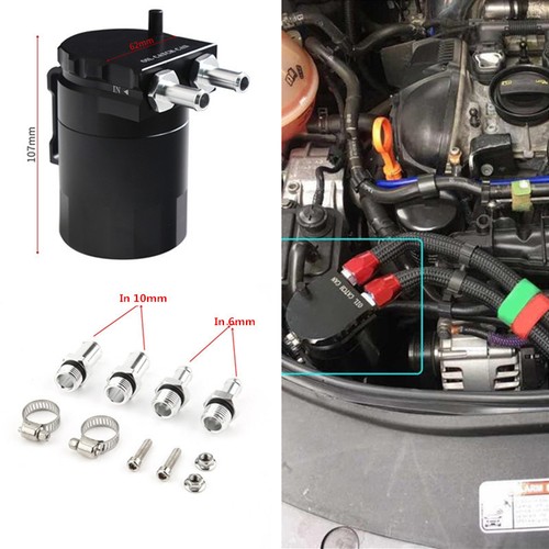 Black car oil catch tank - black,