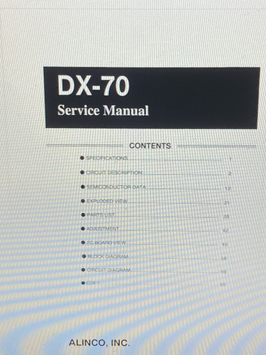 Alinco service manual - dx-70,