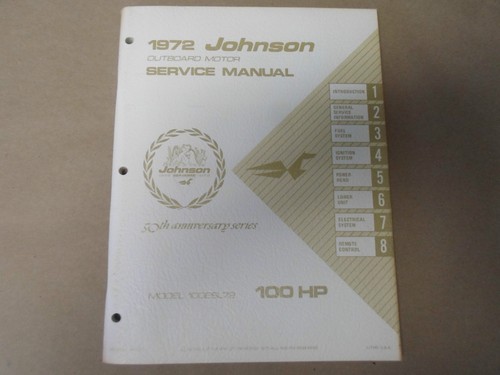 1972 johnson hors bord service - johnson, hors-bord