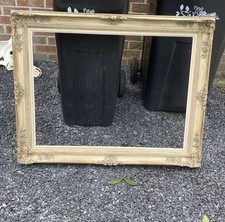 Très Grand Cadre Montparnasse ancien en bois Et Plâtre Avec moulures sculpté