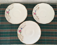 3 petites assiettes faïence Sarreguemines DV œillet bleuet modèle Béarn