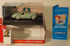 VOITURE SPIROU ET FANTASIO 10 - ATLAS - JAGUAR XK 120 ROADSTER + PINS .FRANQUIN