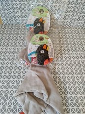 Doudou plat lange loup beige