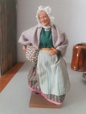 Santon De Provence Signé Henri Cavasse Marchande D'ail HT 26 Cm