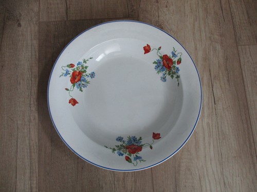 Grand plat creux faïence - plat,