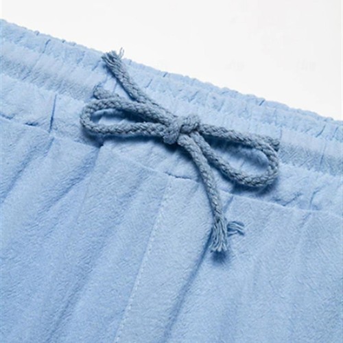 Short homme polyester pour - , lin