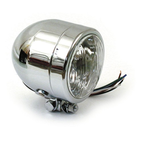 Phare chrome verre rayé - chrome,