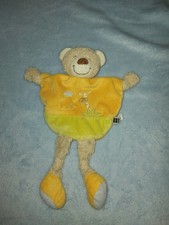 Doudou Plat Ours Jaune Jambes