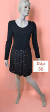 ? Ddp Taille 38 ? Superbe robe doublée manches longues noire viscose