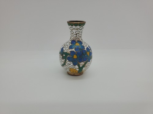 Mini vase cloisonné - en, laiton