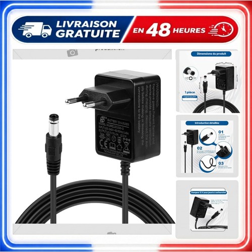 Chargeur batterie 12v - batterie, 1a