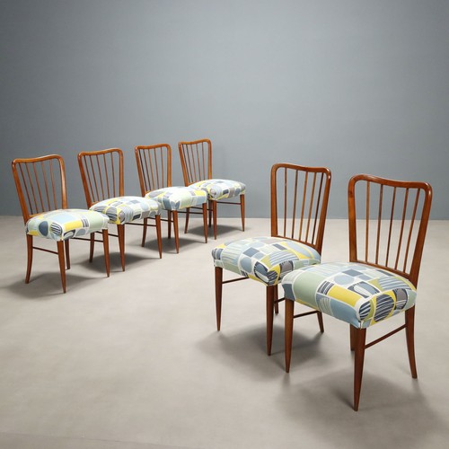 Chaises vintage hêtre tissu - chaises,