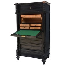 Secrétaire en bois noirci