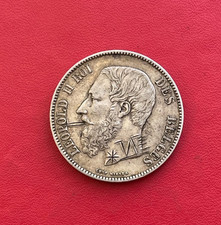 BELGIQUE. Monnaie satirique Ecu argent de 5 Francs Leopold II 1871 à découvrir