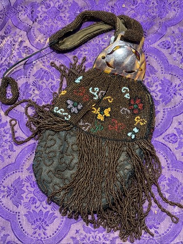 Ancien sac main perle - a,