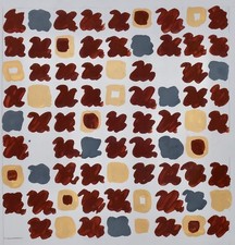 Atelier TESTEMALE - Peinture originale - Gouache - Projet de tissu 1077