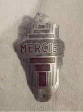 PLAQUE DE VELO ANCIENNE MERCIER bicyclette bike bicycle headbadge no peugeot