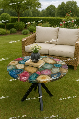 Mix agate coffee table - mix, top